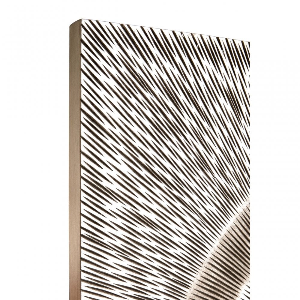 Modello Wood Carving Silver Finish Wall Art, Pine Wood, Silver