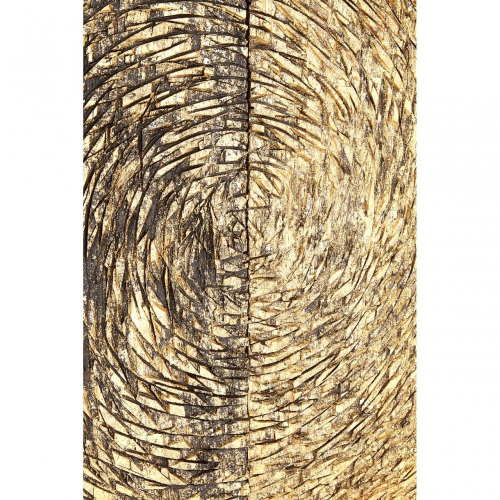 Modello Wood Carving Gold Finish Wall Art, Pine Wood, Gold
