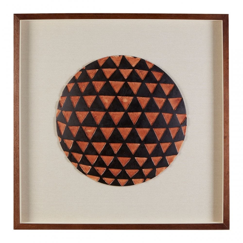 Framed Wall Art, Wood, Beige