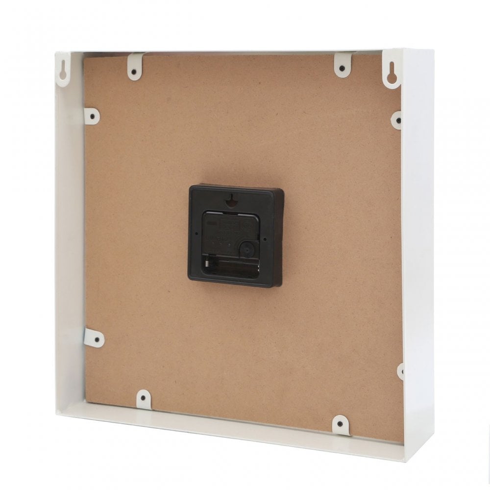 Bond Street Wall Clock, Glass, Iron, Paper, Cream