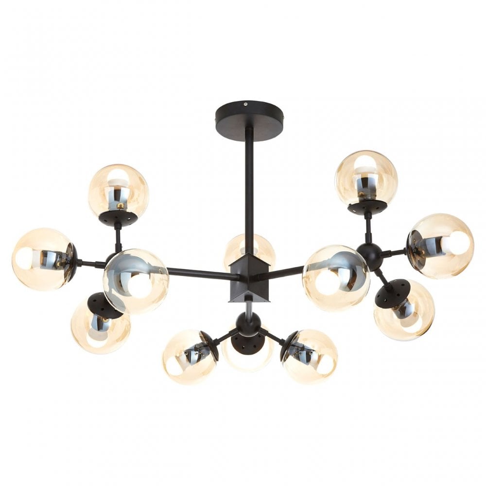 Starship 12 Bulb Pendant Light, Black