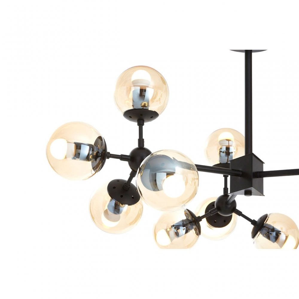 Starship 12 Bulb Pendant Light, Black