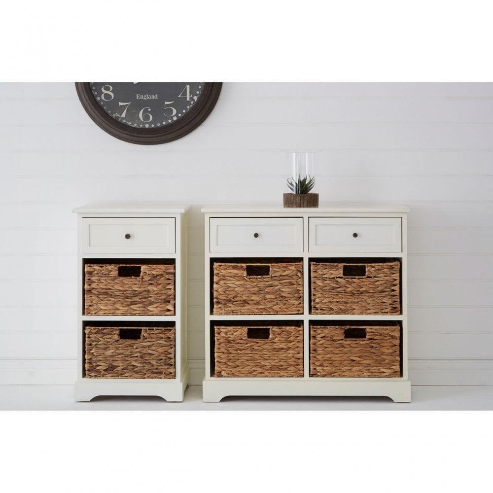Zloop Cabinet, Paulownia Wood, Water Hyacinth, Cream