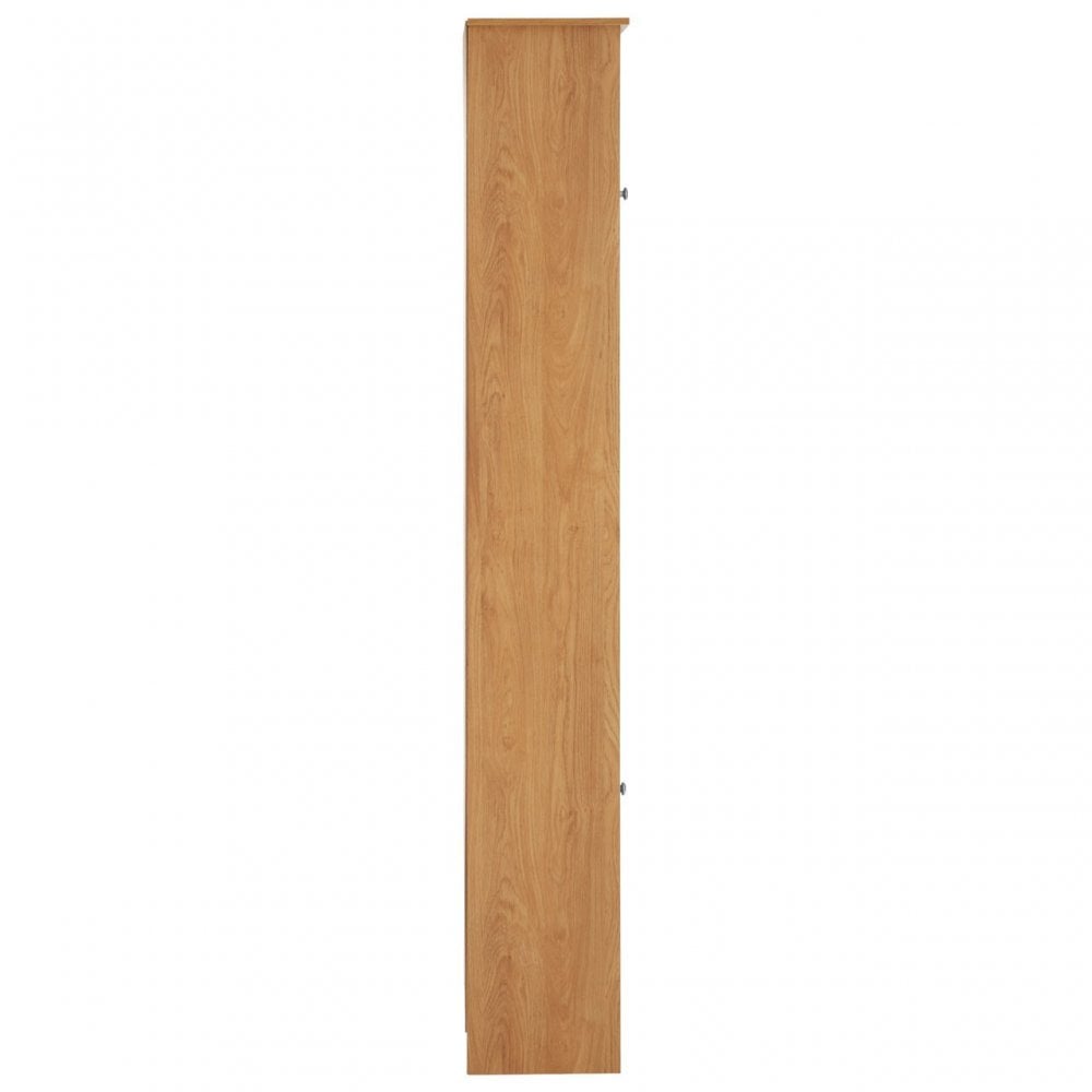 Portland Floor Standing Cabinet, Glass, Melamine, Oak Veneer, Particle Board, Natural