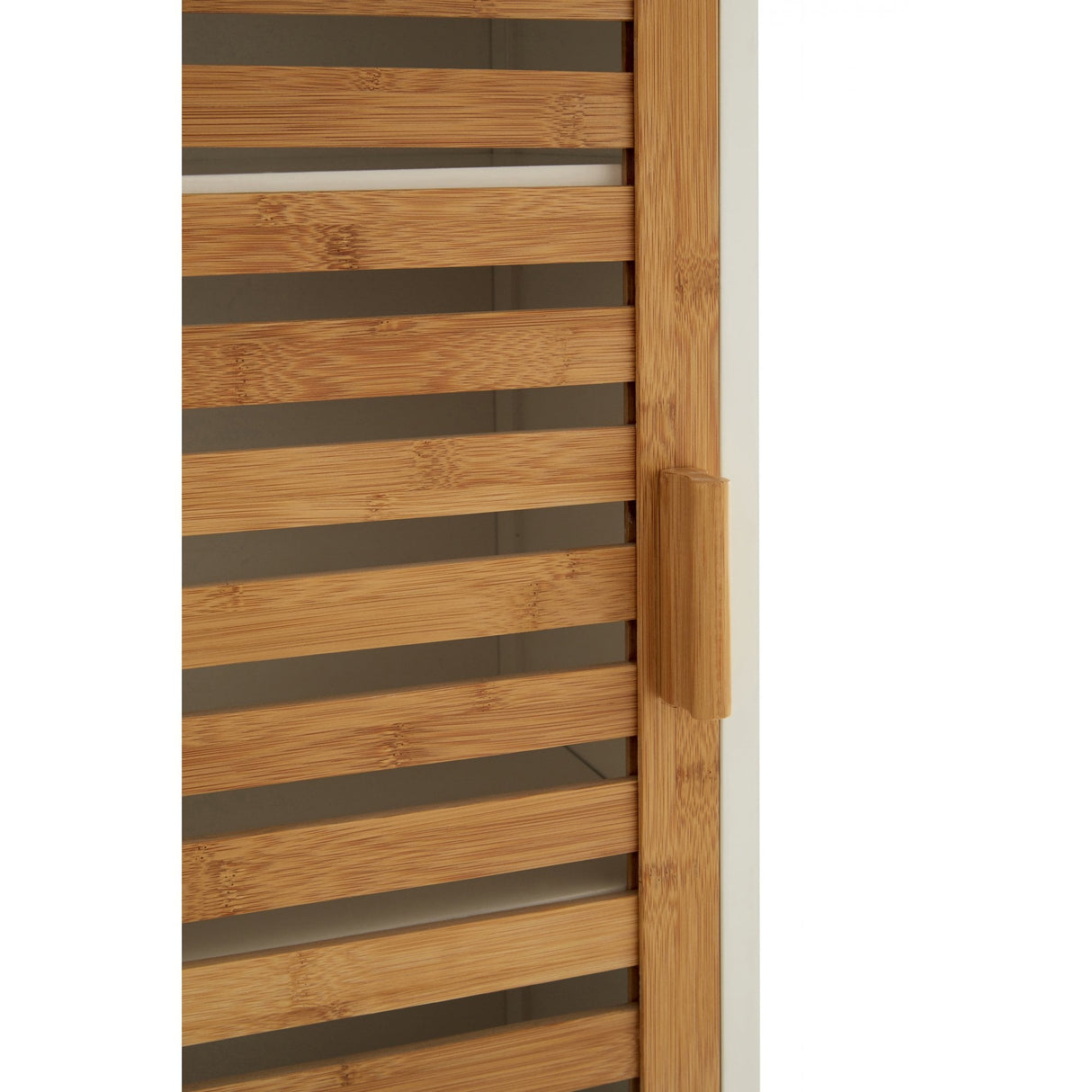 Floorstanding Cabinet, Bamboo, Particle Board, Melamine, White