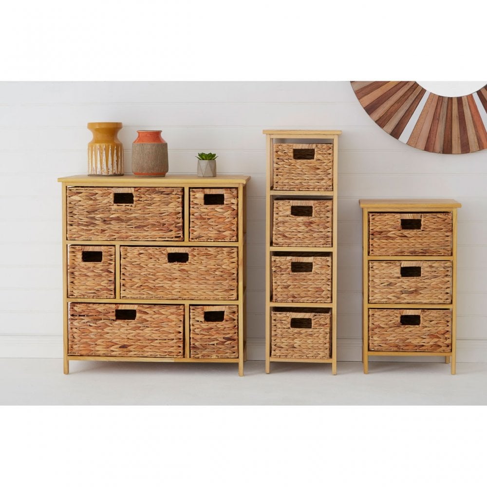 Storage Unit, Paulownia Wood, Water Hyacinth, Natural