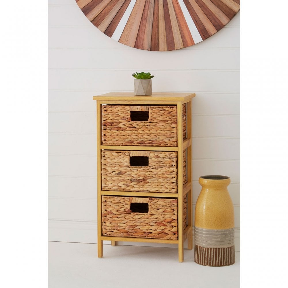 Storage Unit, Paulownia Wood, Water Hyacinth, Natural