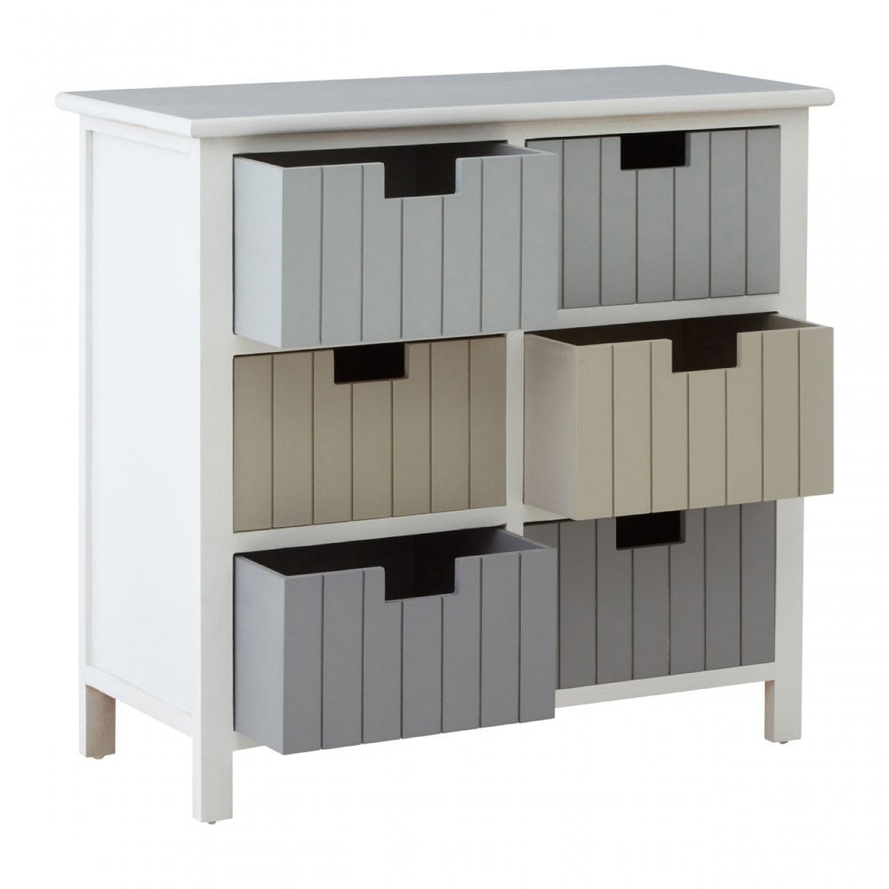 Fubb Drawer Chest, Wood, Paulownia Wood, Multi-Coloured