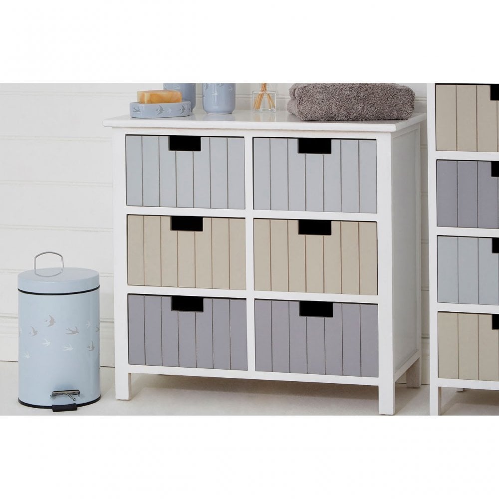 Fubb Drawer Chest, Wood, Paulownia Wood, Multi-Coloured