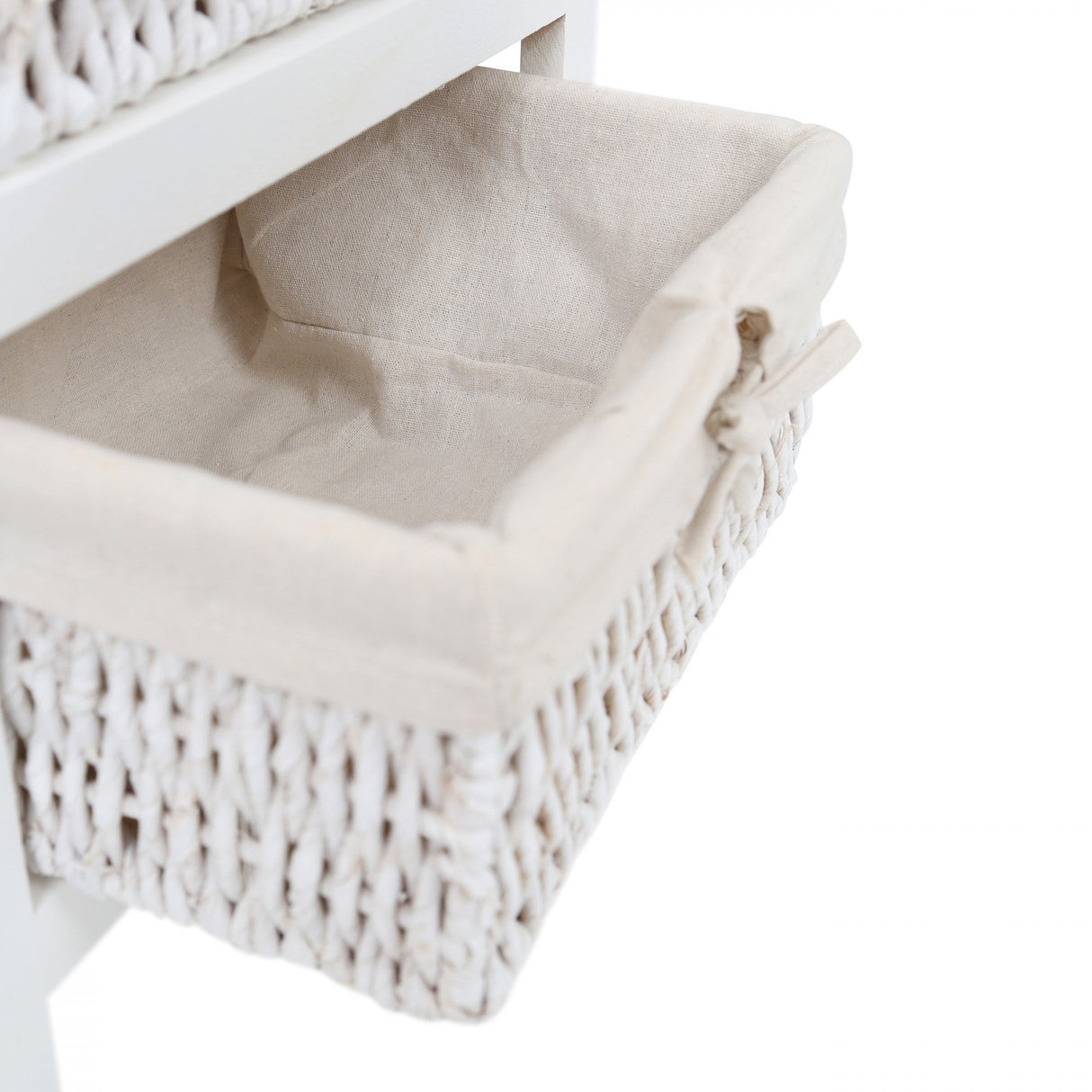 White Storage Unit, Paulownia Wood, Maize, White