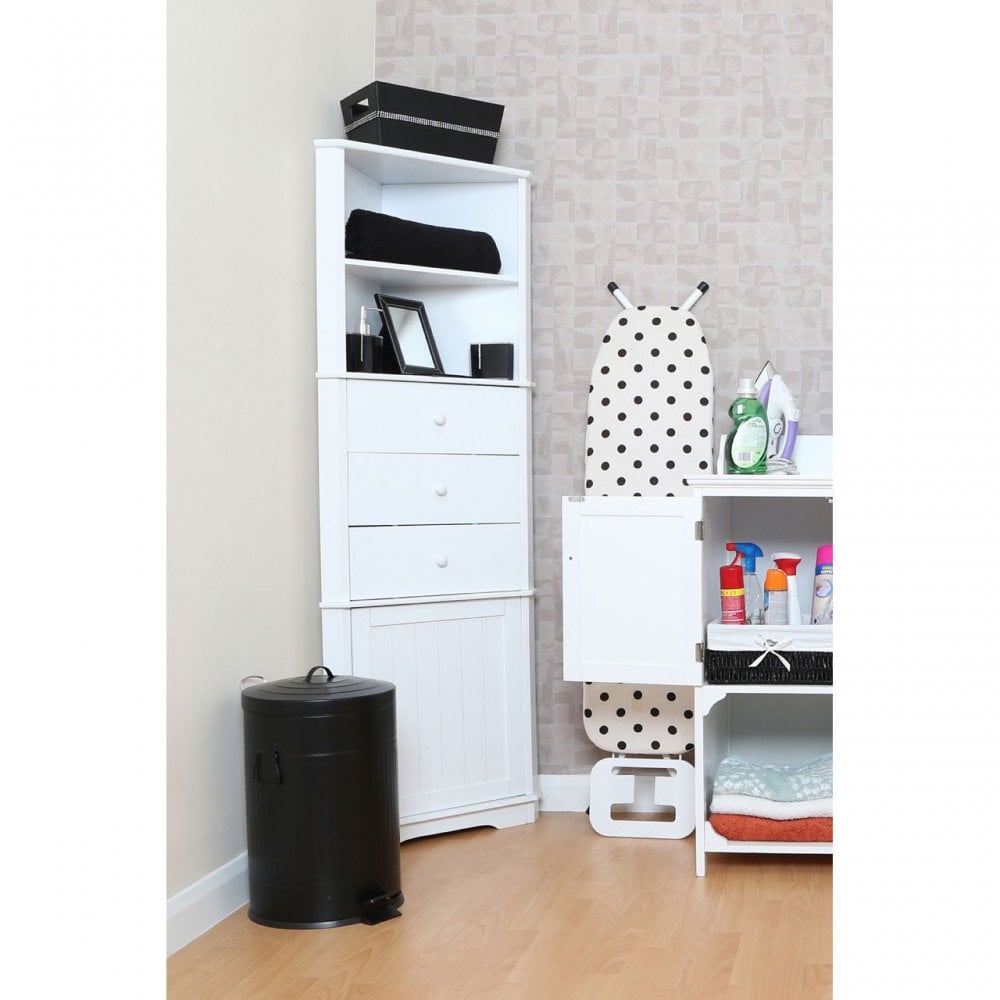 Corner Unit, Wood, Wood, White