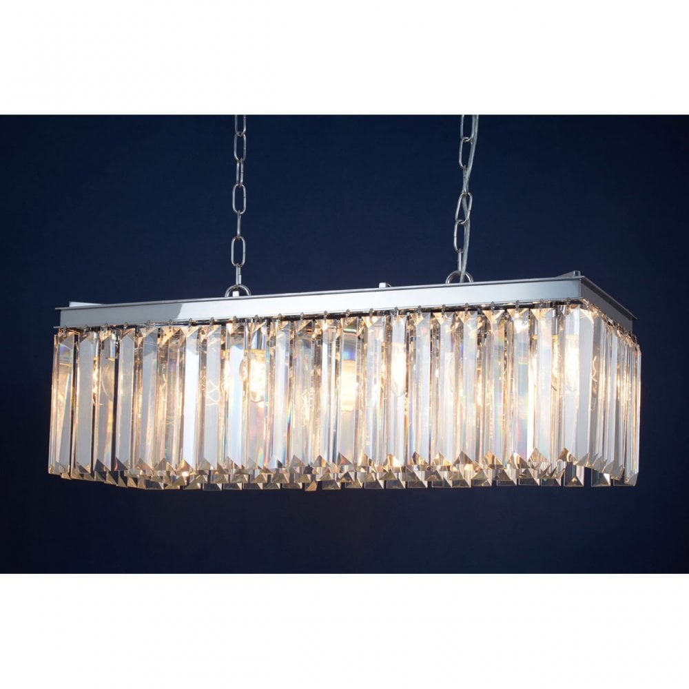 Tuskin Pendant Light, Iron, K9 Crystal, Silver