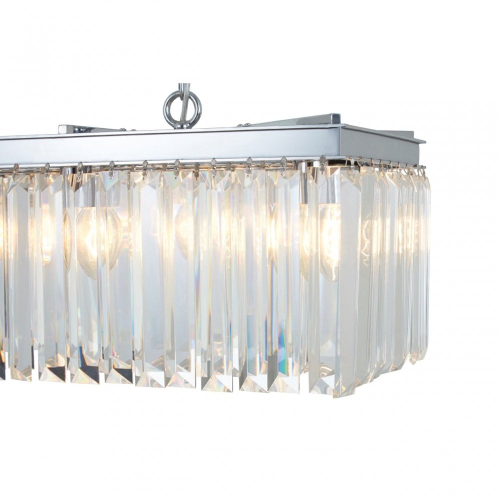 Tuskin Pendant Light, Iron, K9 Crystal, Silver