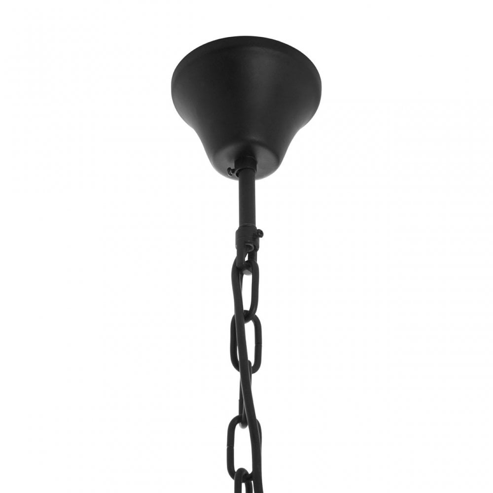 Tuskin Pendant, Crystal, Iron, Black