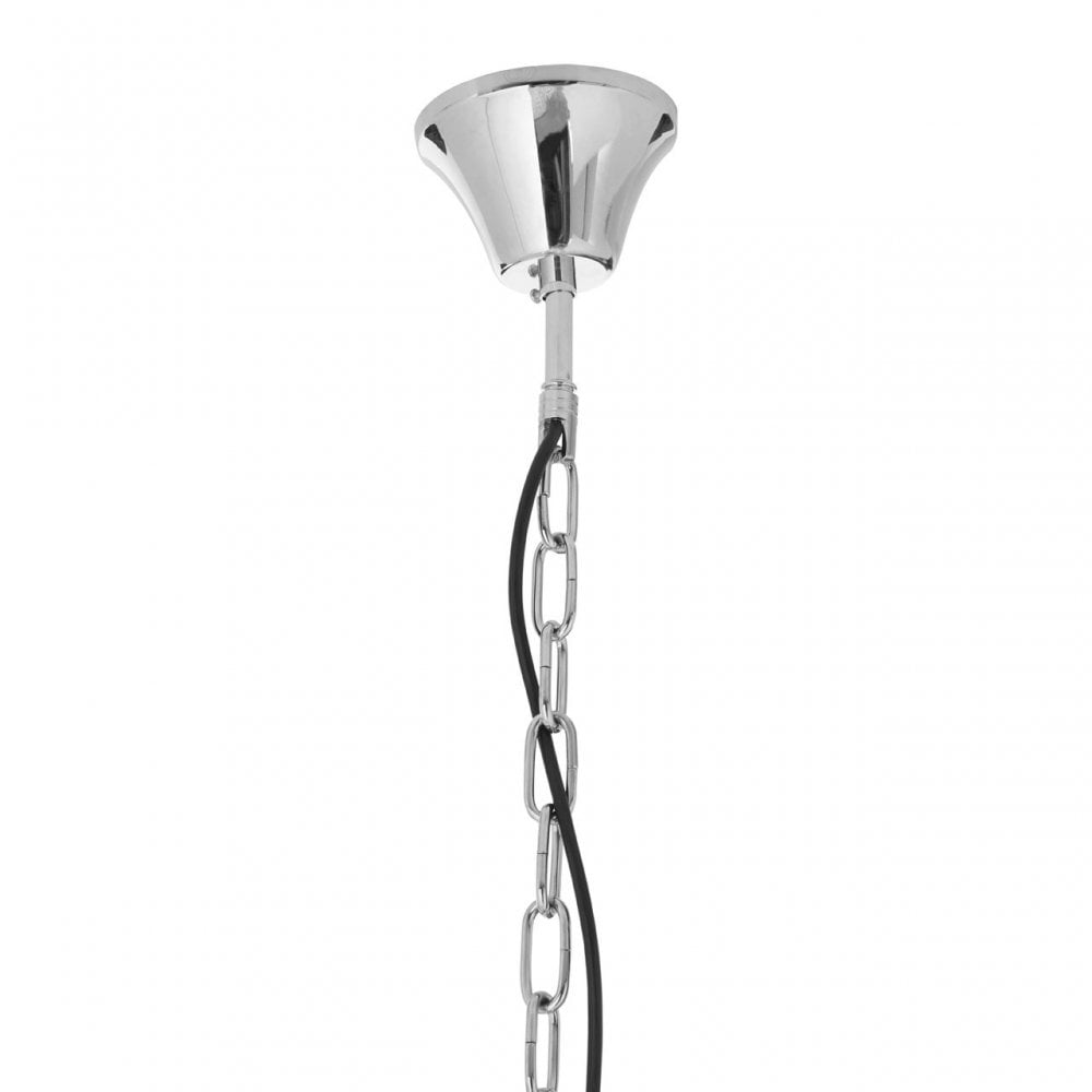 Tuskin Pendant, Glass, Iron, Silver