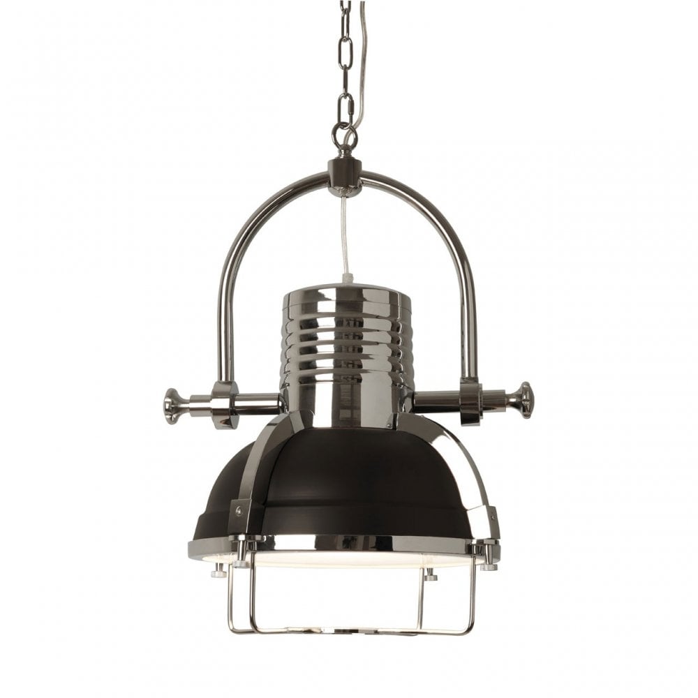 Sprocket Pendant Light, Metal, Black