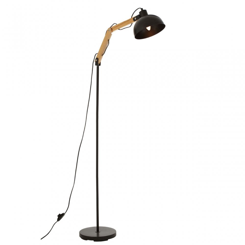 Blair Floor Lamp, Wood, Black
