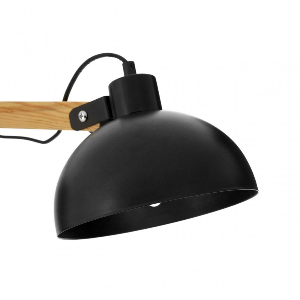 Blair Floor Lamp, Wood, Black