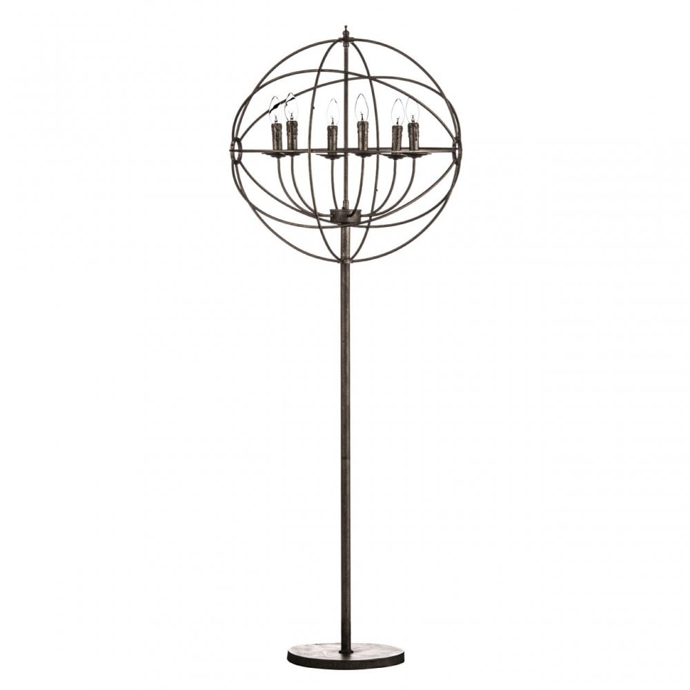 Orbital Floor Lamp, Chromed Metal