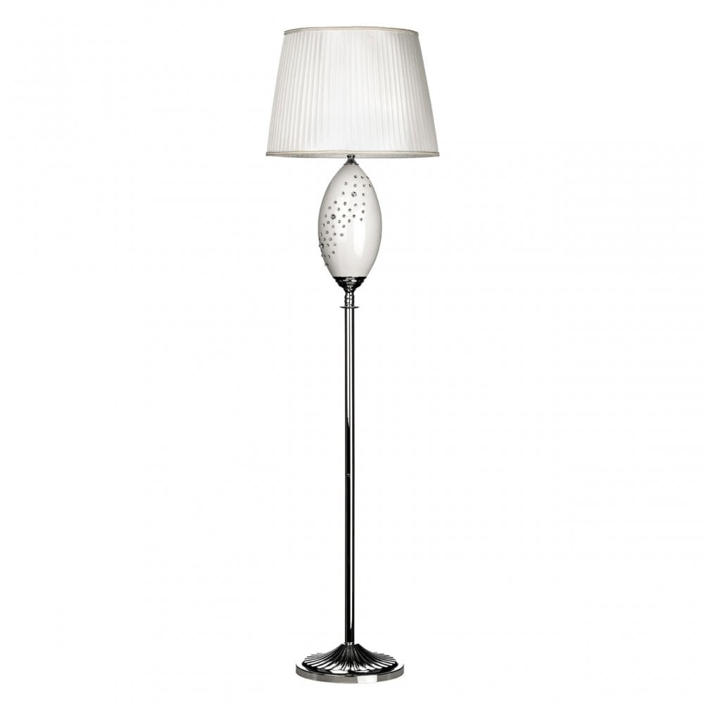 Maisy Floor Lamp, Ceramic, White