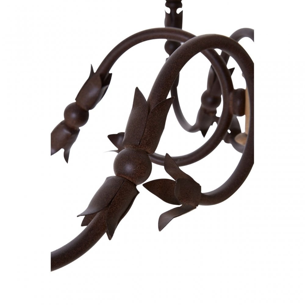 Paulette Chandelier, Wood, Brown