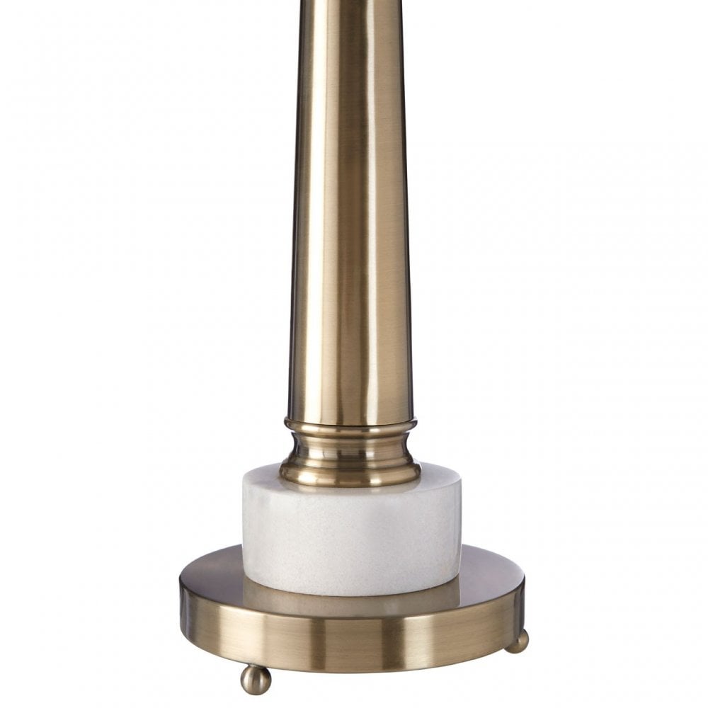 Classic Table Lamp, Iron, Linen, Marble, Brass