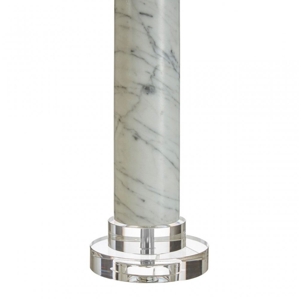 Ursina Table Lamp with EU Plug, Marble, Grey