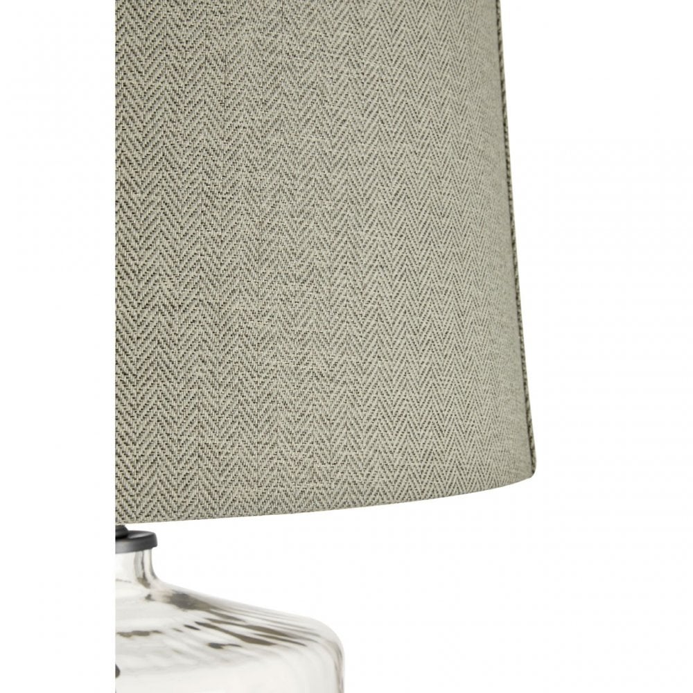 Unita Table Lamp, Fabric, Glass, Grey