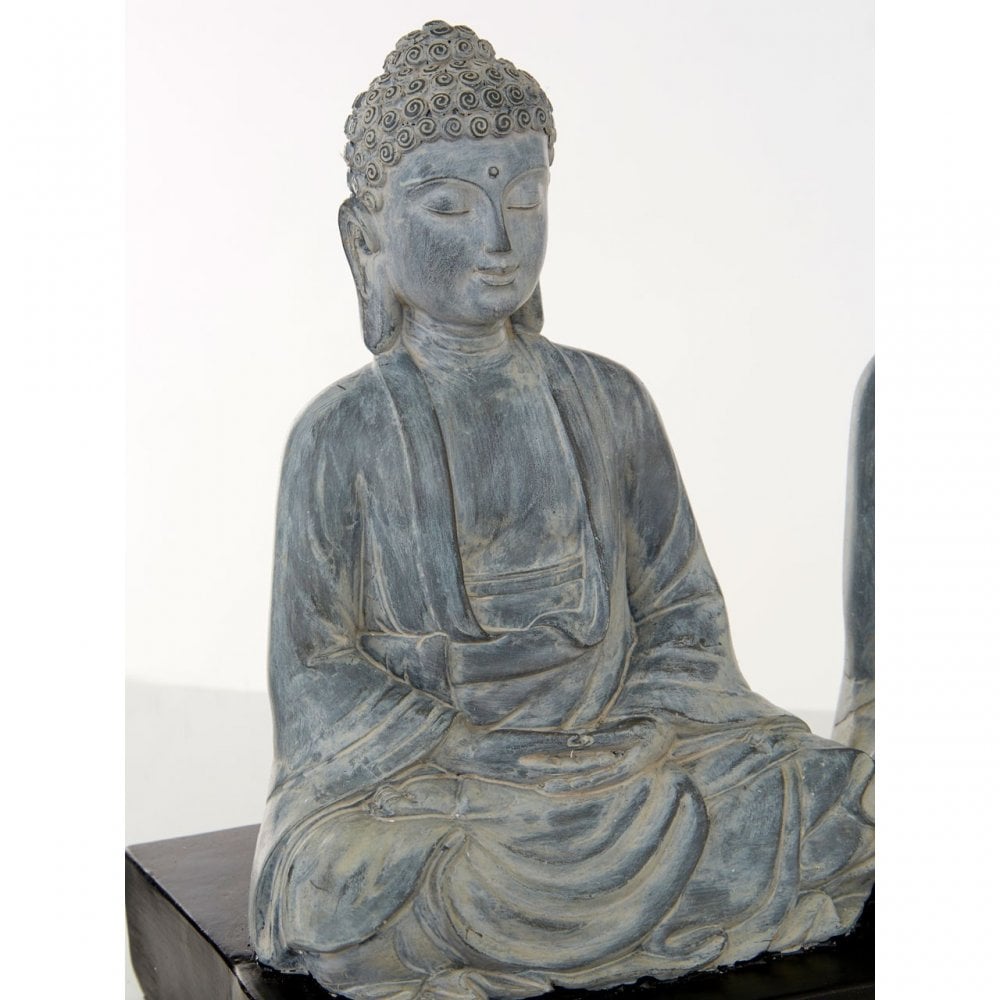Boho Buddha Lamp, Fabric and PVC, Resin