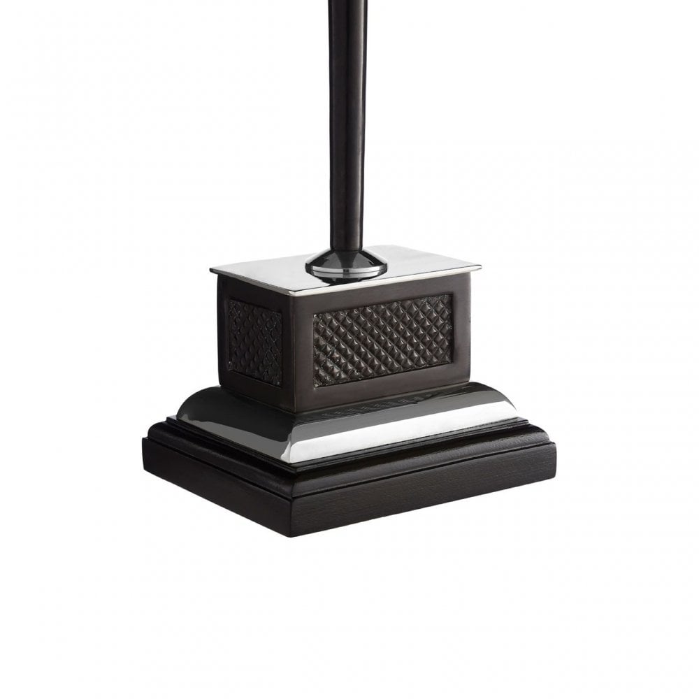 Butler Lamp Base, Marble, Brass, Nickel, Black