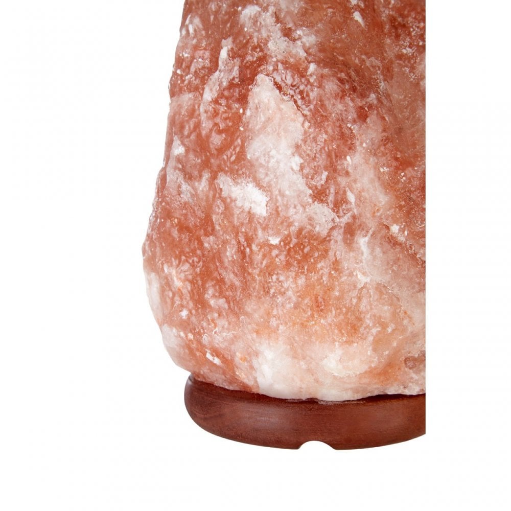 Natural Salt Lamp, Natural Salt, Wood, Orange