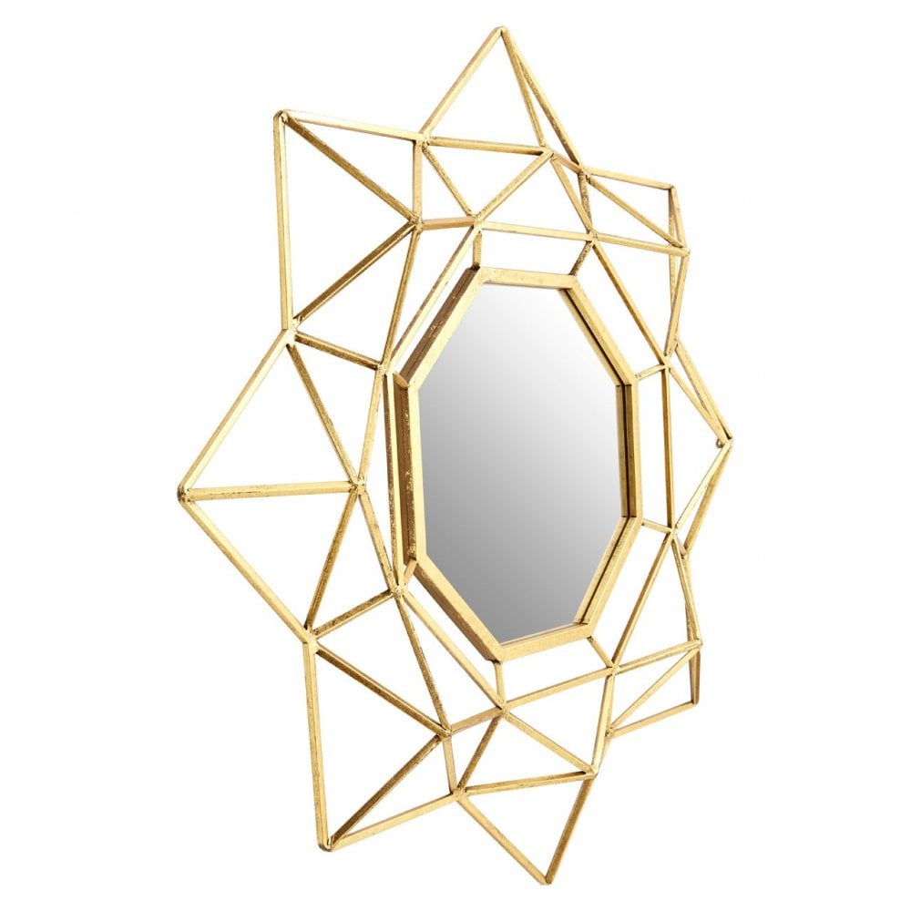 Farran 2 Sided Wall Mirror, Glass, Iron, Champagne