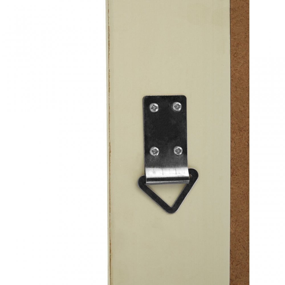 Zelma White/Brushed Gold Finish Wall Mirror, Wood, Mirrored, White