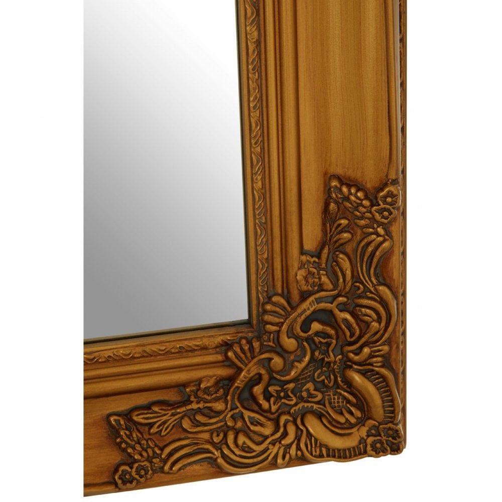 Carly Wall Mirror, Wood, Mirrored Glass, Wood, Gold