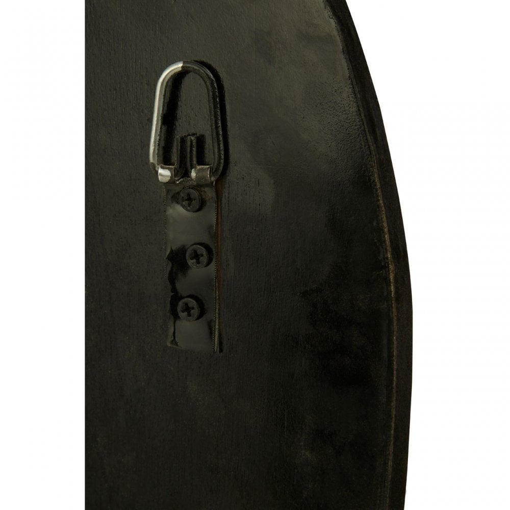 Rizzar Arched Mozaic Wall Mirror, Glass, Plywood, Black