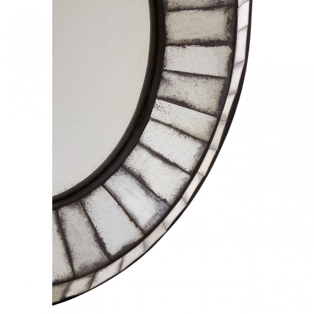 Rizzar Oval 3D Mozaic Wall Mirror, Glass, Plywood