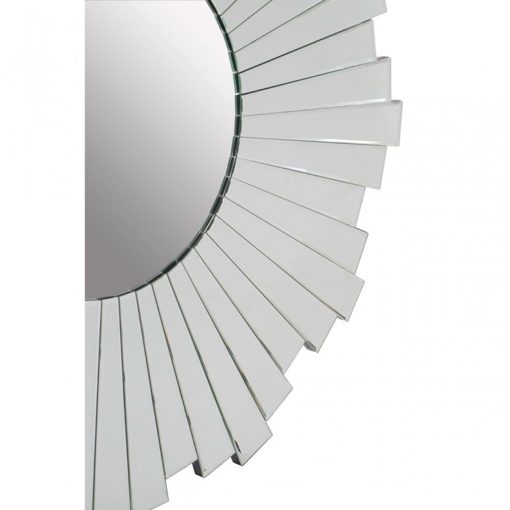 Gwenna Wall Mirror, Crystal Mirror, Silver