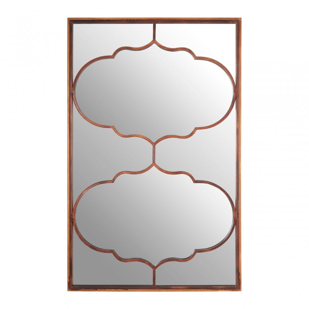 Zodiac Arabesque Wall Mirror, Mirrored Glass, Gold