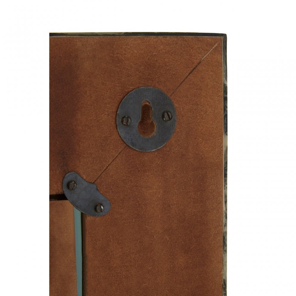 Kurl Wall Mirror, Iron, Mirrored Glass, Grey