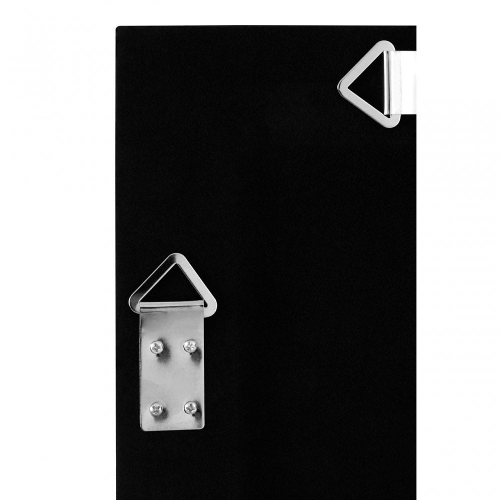 Antique White Flat Wood Wall Mirror, Mirrored Glass, Wood, White