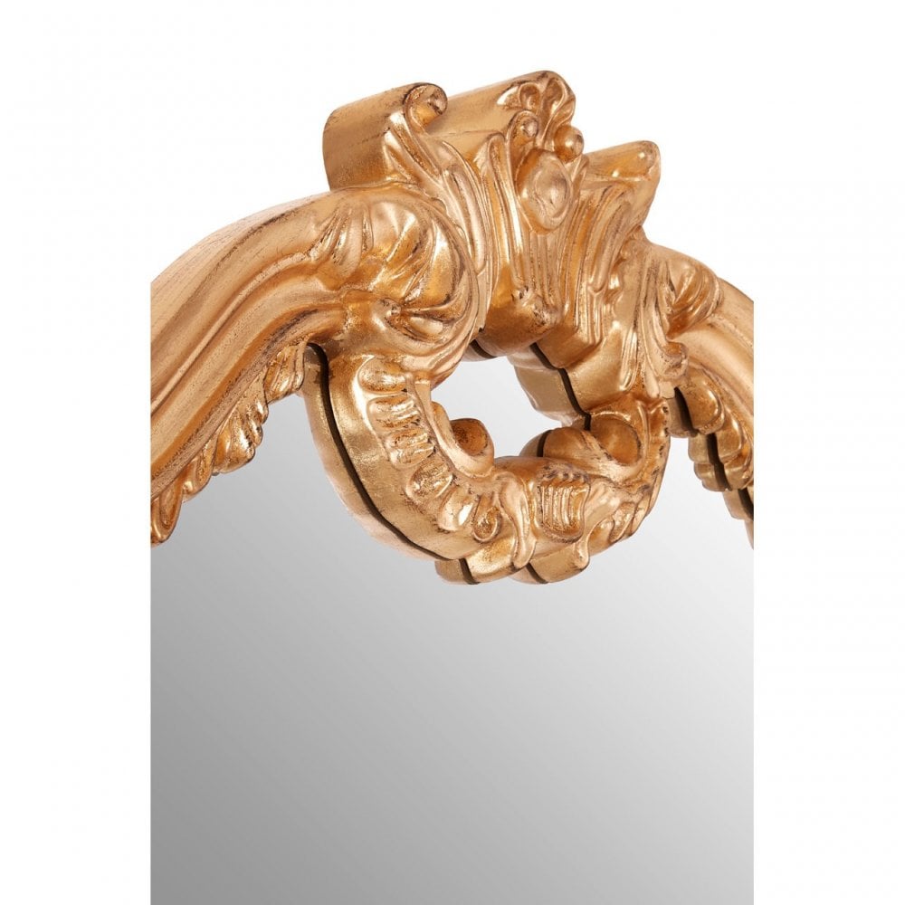 Grace Gold Wall Mirror, Mirrored Glass, Gold