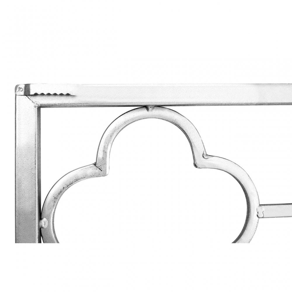 Merlin Silver Leaf Wall Mirror, Iron, Mirrored Glass