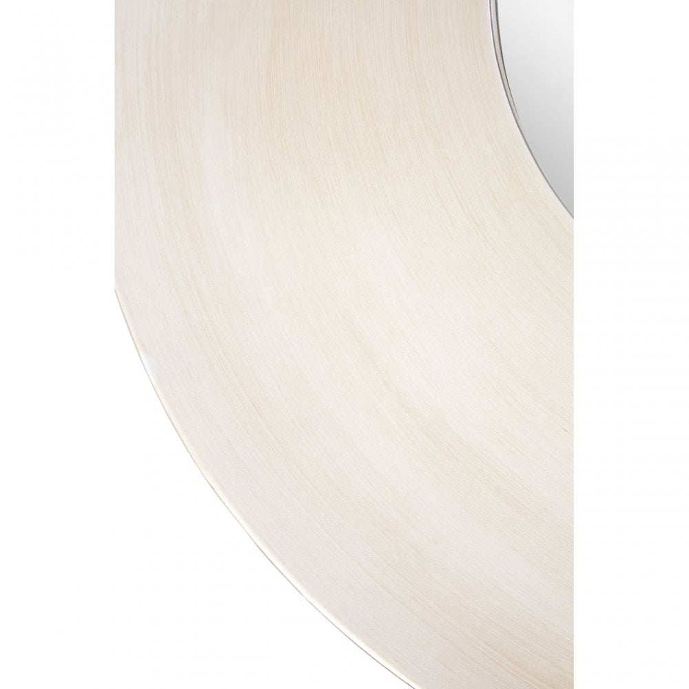 Champagne Wall Mirror, Mirrored Glass, White