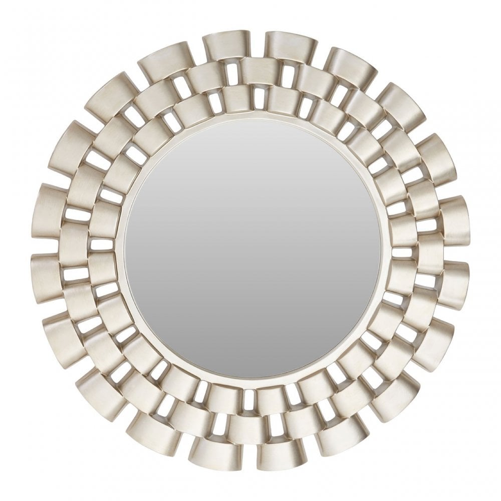 Champagne Wall Mirror, Mirrored Glass, Silver