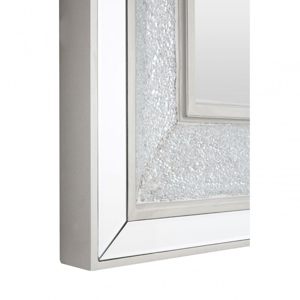Wallis Wall Mirror, Wood, Mirrored Glass, Silver