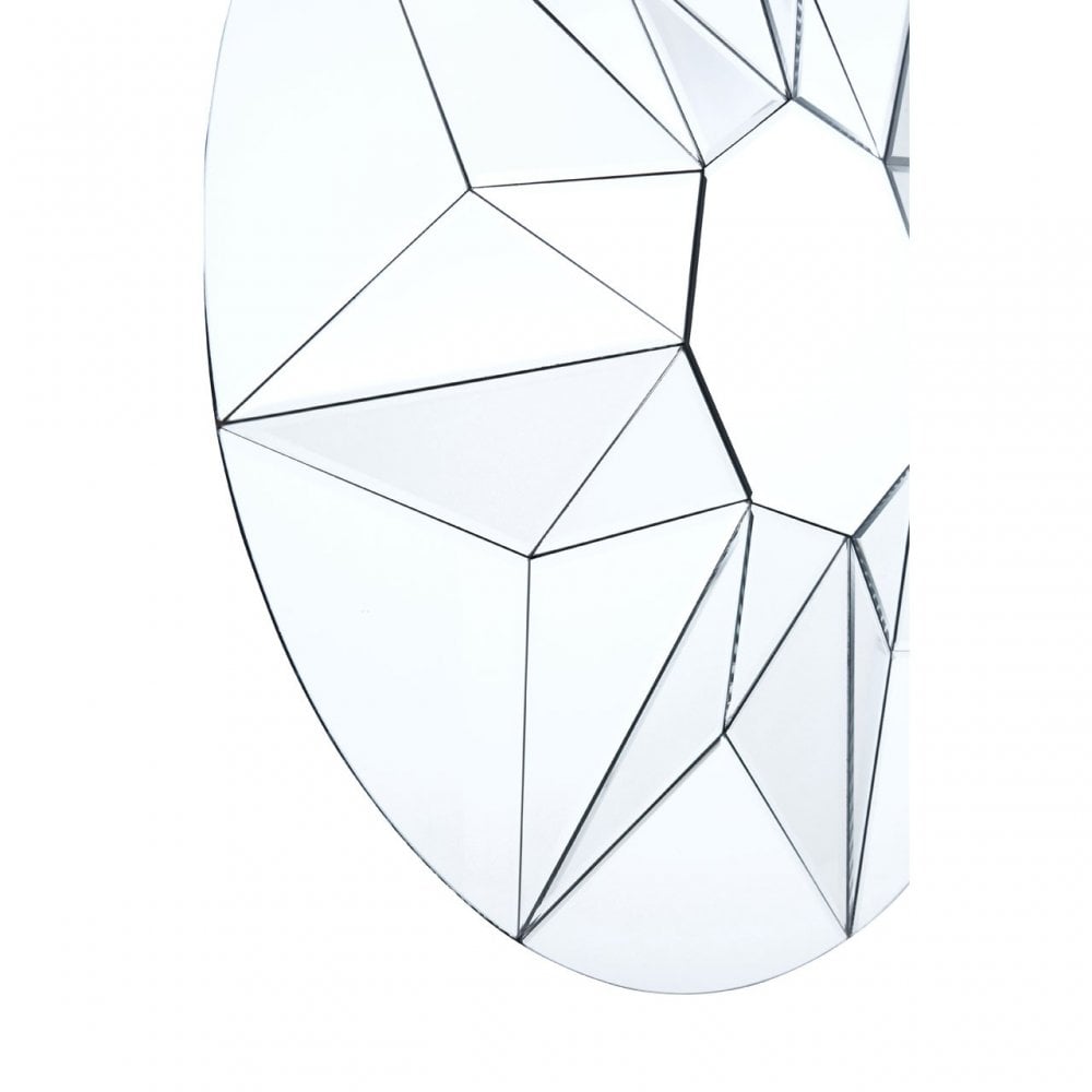 Wanda Round Wall Mirror, Wood, Mirrored Glass