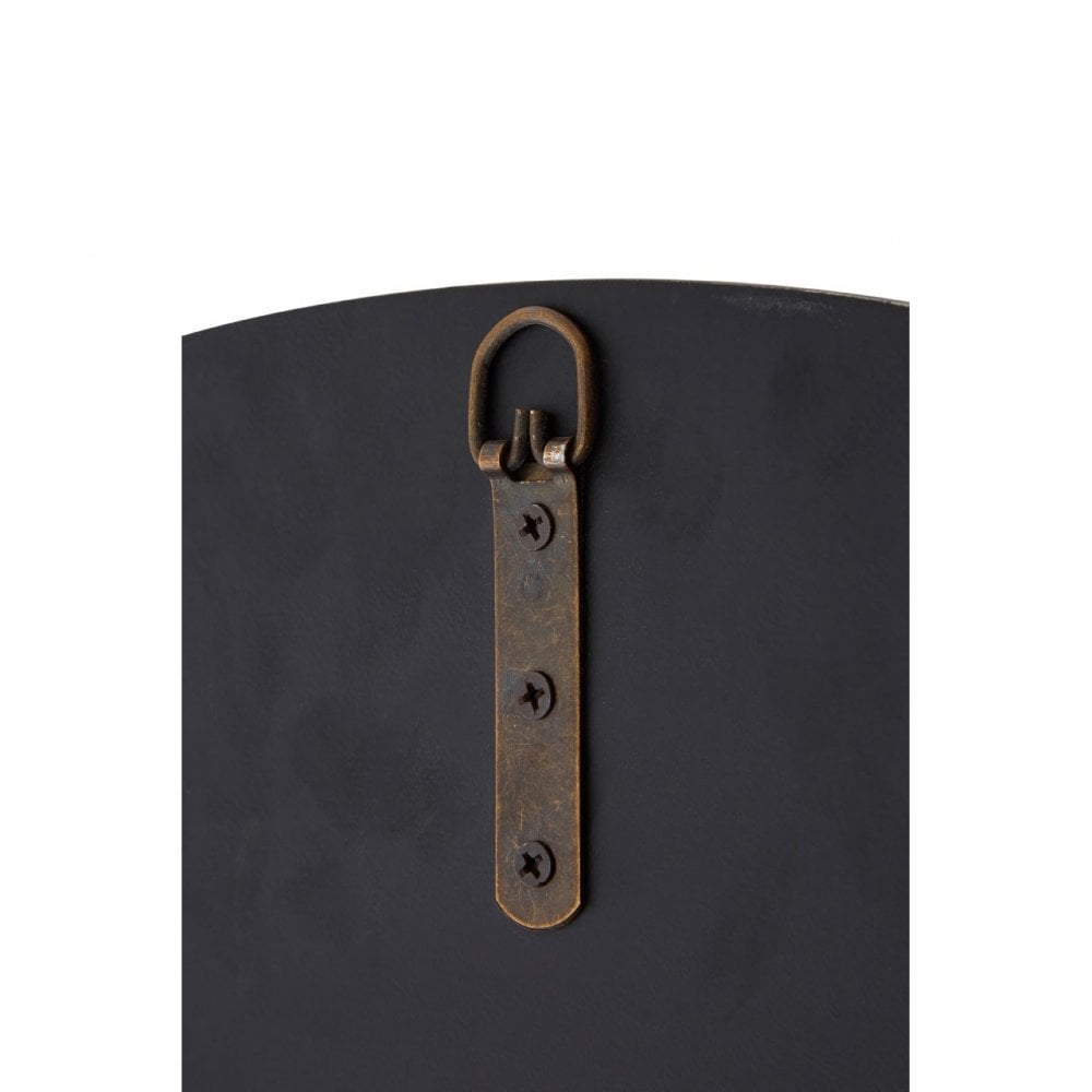 Wanda Round Wall Mirror, Wood, Mirrored Glass