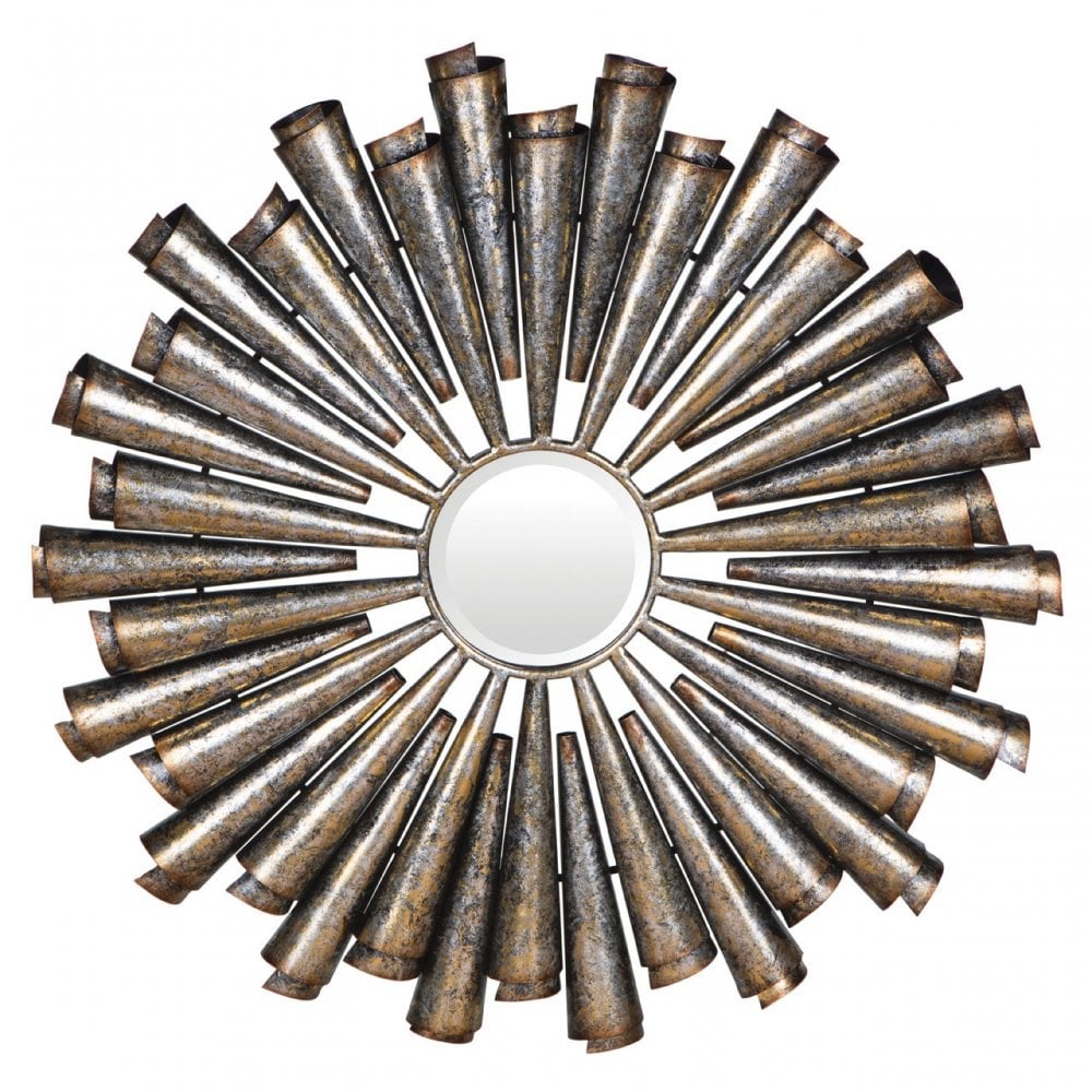 Tribeca Silver Wall Mirror, Iron, Mirrored, Silver