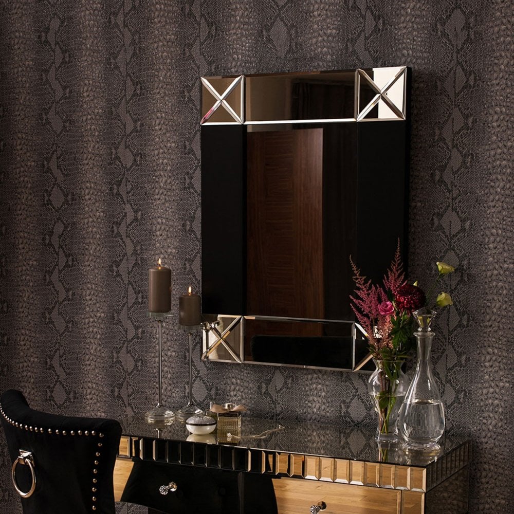 Boulevard Wall Mirror, Wood, Mirrored Glass