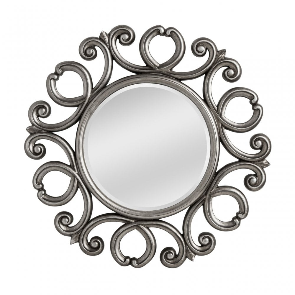 Wall Mirror, Mirrored Glass, Styrofoam, Silver